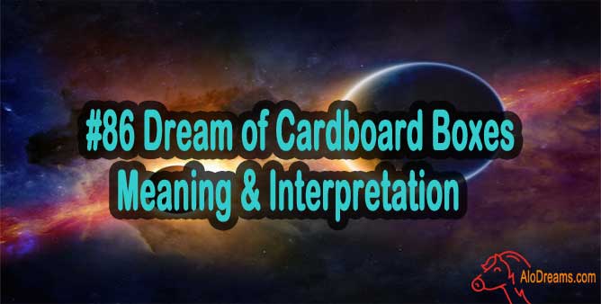 #86 Dream of Cardboard Boxes - Meaning & Interpretation